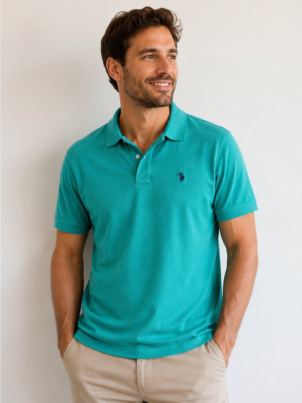 U.S. Polo Assn.‎ Teal Polo Shirt Men's XL Luxury Feel
